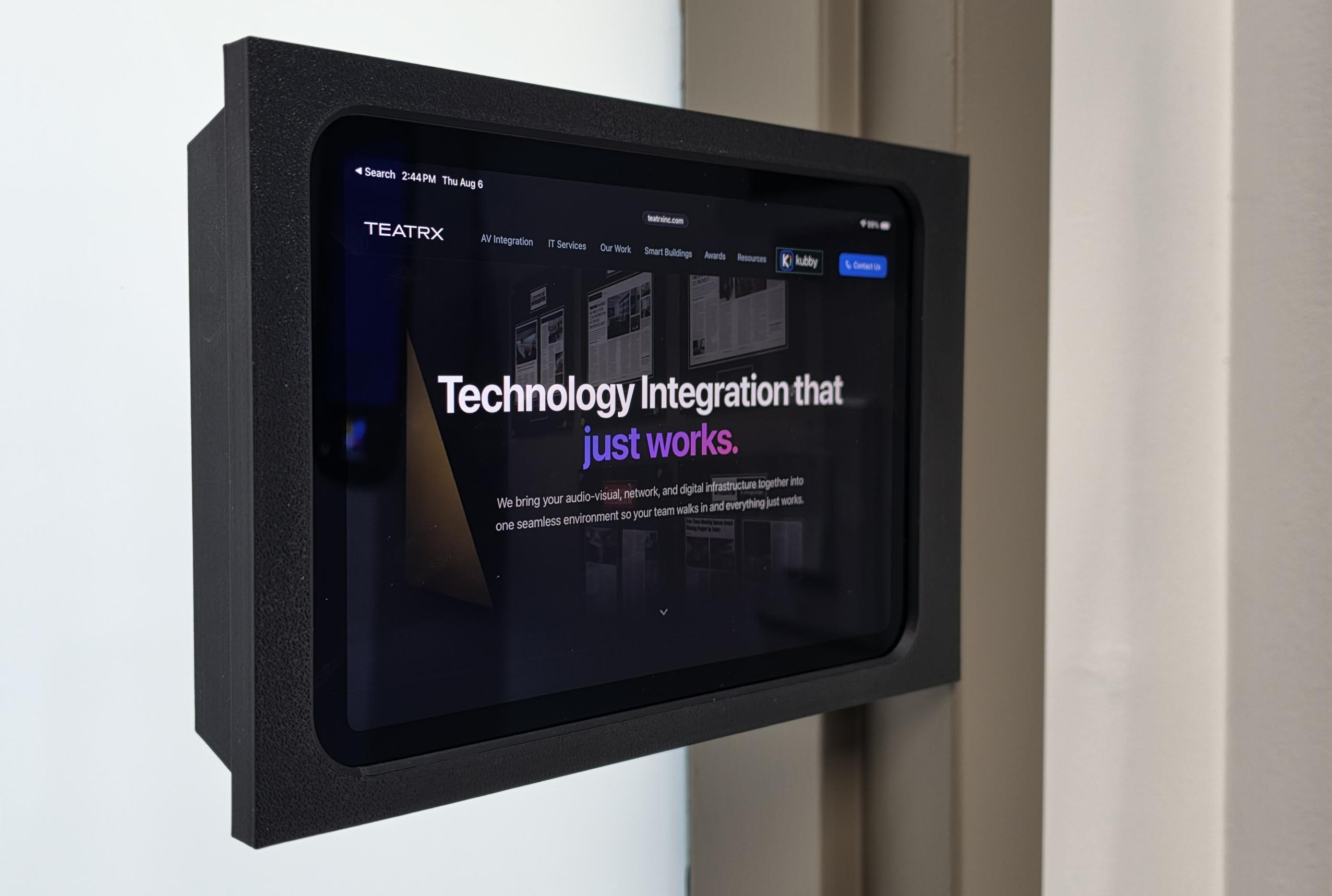 Black iPad Mini Mullion Mount