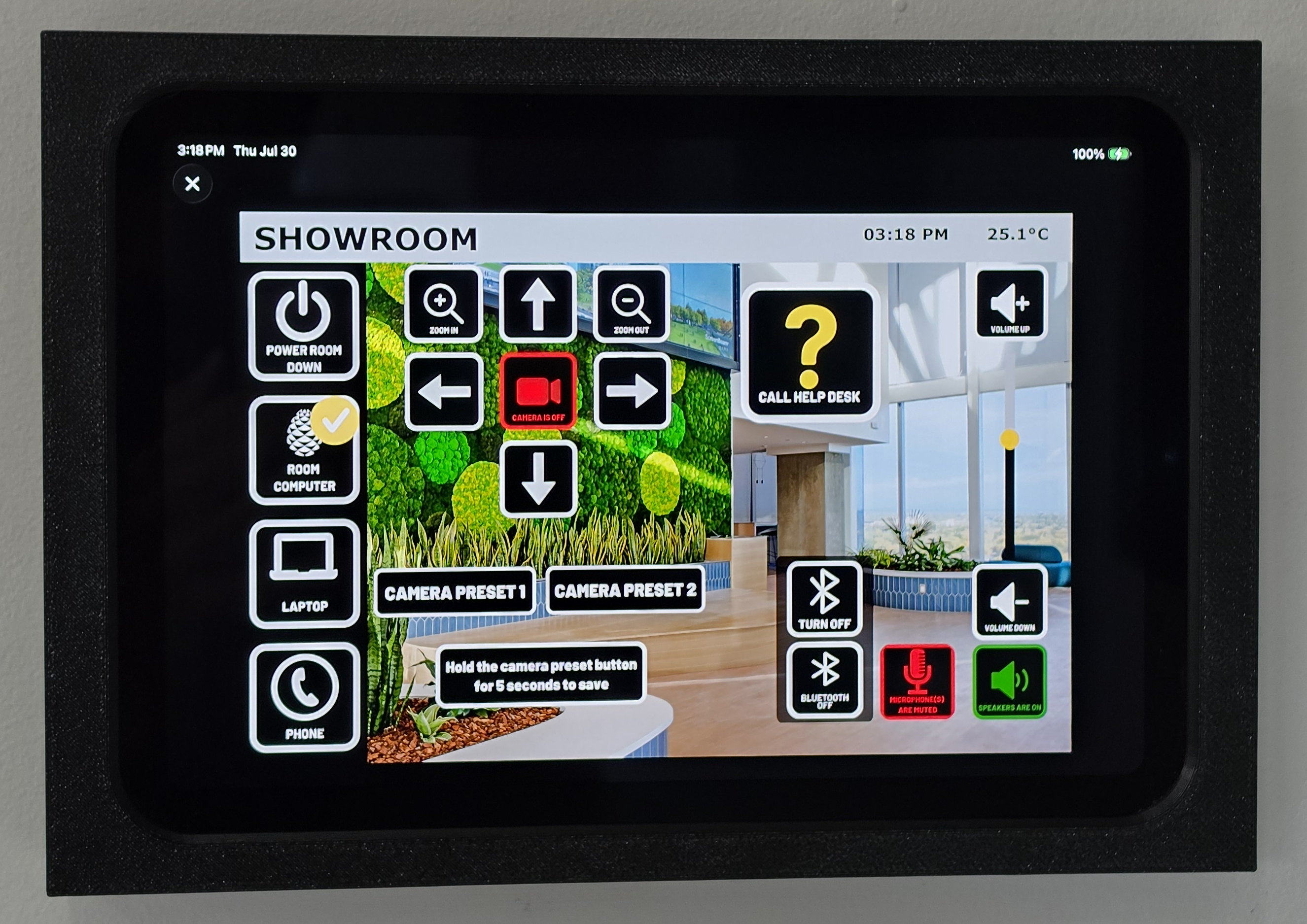 Black iPad Mini Wall Mount